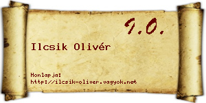 Ilcsik Olivér névjegykártya