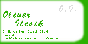 oliver ilcsik business card