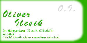 oliver ilcsik business card